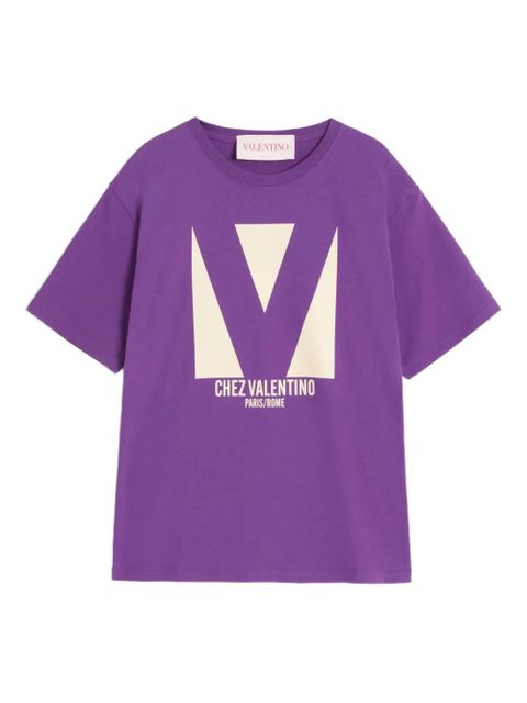 Valentino Garavani Chez-print T-shirt - Purple - zdjęcie produktu nr 1