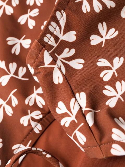 Tory Burch floral bikini bottoms - Brown