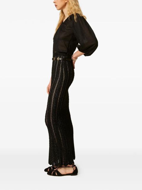 TWINSET knitted maxi skirt - Black