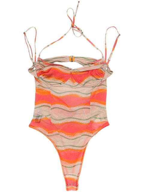 Jacquemus Ilha graphic-print bodysuit - Pink