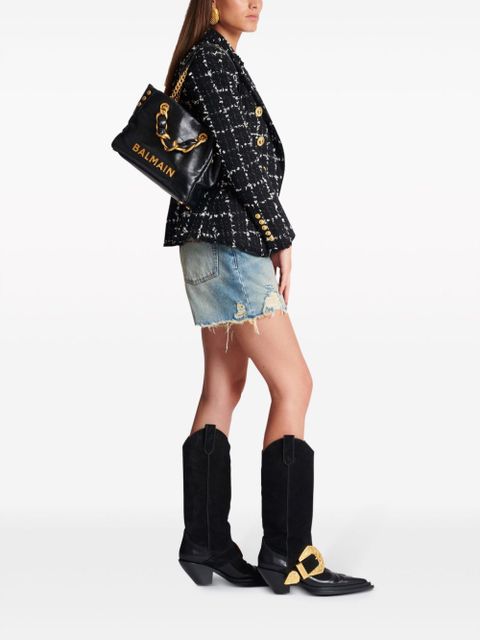 Balmain small 1945 Soft leather tote bag - Black - zdjęcie produktu nr 2