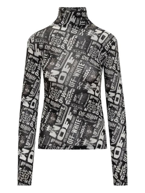 Off-White multilogo long-sleeve top - Black