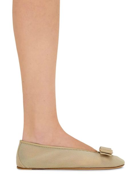 Ferragamo Vara mesh ballet flats - Neutrals - zdjęcie produktu nr 2