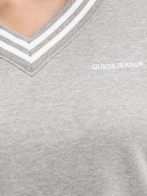 Guess Jeans bluza damska kolor szary z aplikacją W5YQ18 K68I4