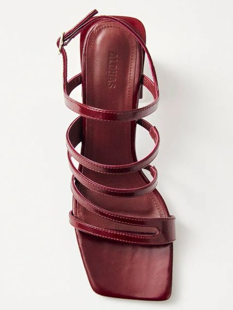 Alohas sandały skórzane Aubrey kolor bordowy S100772-01