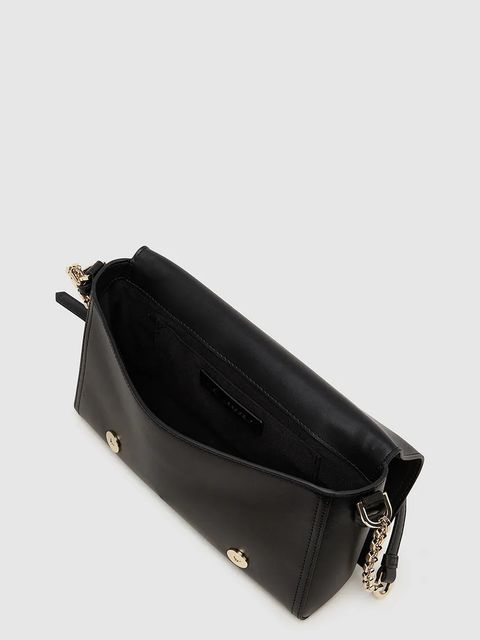 Karl Lagerfeld torebka skórzana K/AUTOGRAPH kolor czarny A4W30109