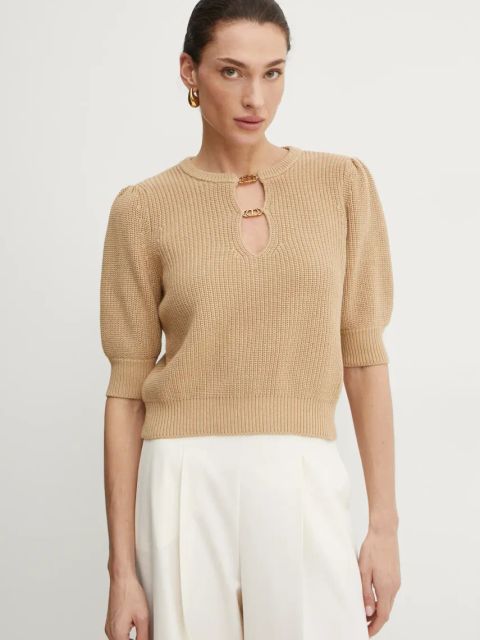 Twinset sweter damski kolor brązowy 251TP3172