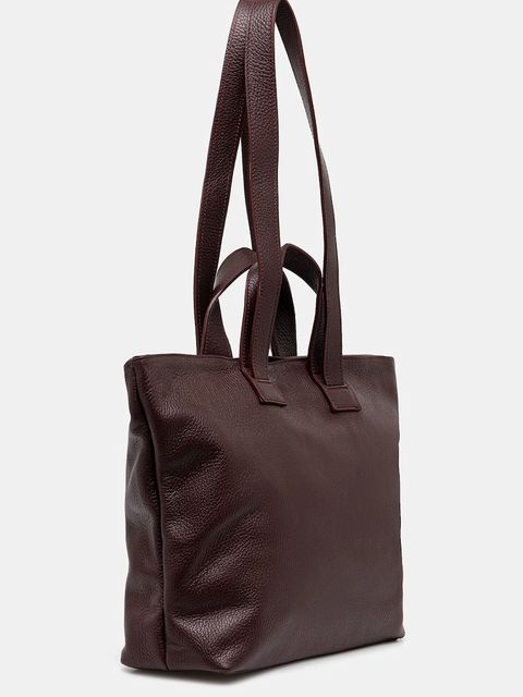 Answear Lab torebka skórzana kolor bordowy - zdjęcie produktu nr 2