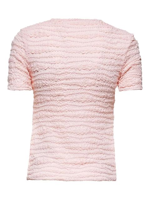 Jil Sander textured crewneck top - Pink - zdjęcie produktu nr 2