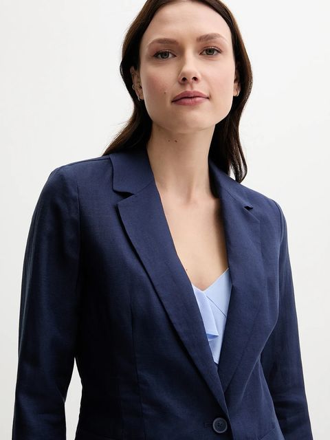 United Colors of Benetton marynarka z domieszką lnu