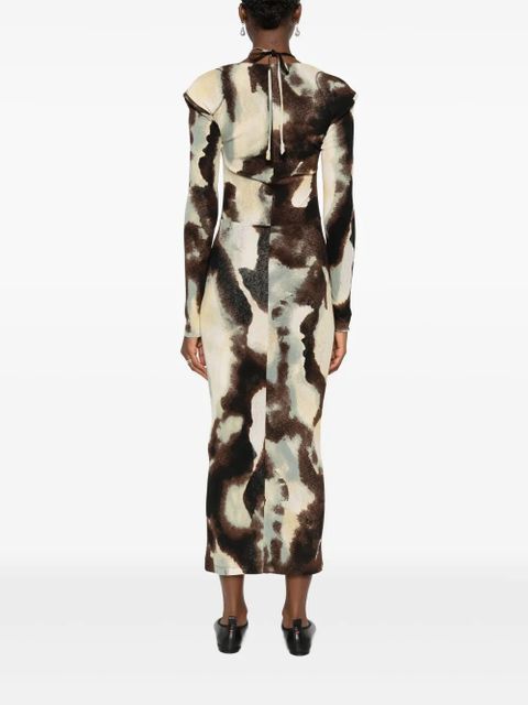 Nanushka ruched-detail maxi dress - Green - zdjęcie produktu nr 2