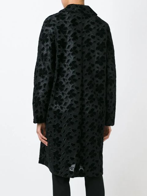 Comme Des Garçons lace butttoned coat - Black