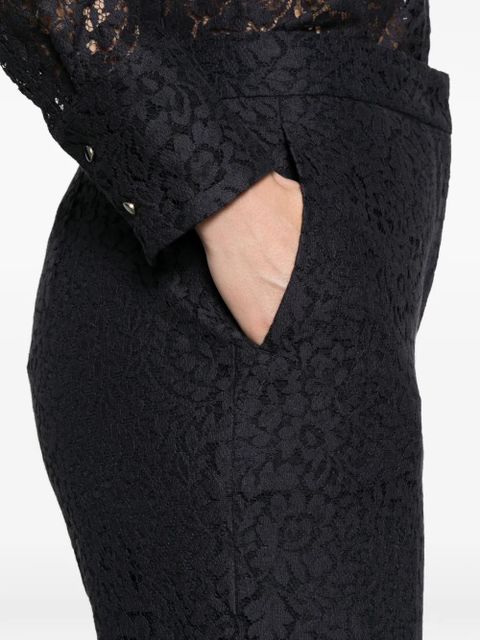 Max Mara Corona lace straight-leg trousers - Blue