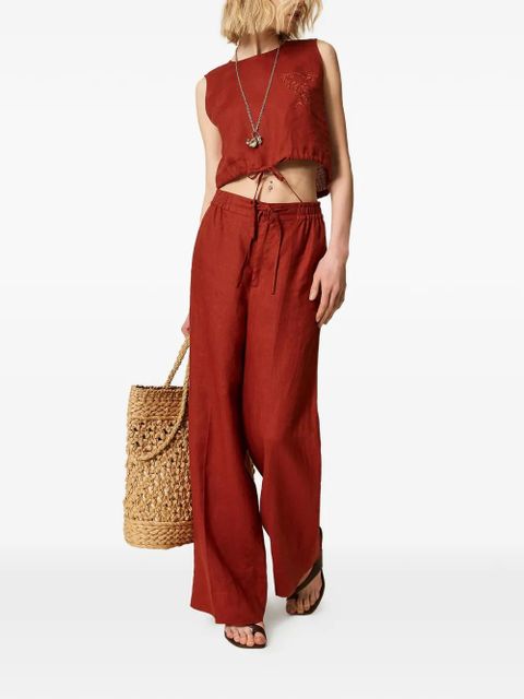 TWINSET drawstring palazzo pants - Red
