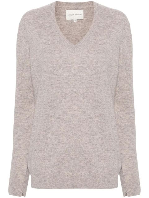 LouLou de Saison Serafini V-neck cashmere jumper - Neutrals - zdjęcie produktu nr 1