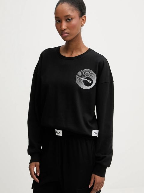 Fila dres bawełniany damski kolor czarny FPW4212 - zdjęcie produktu nr 2
