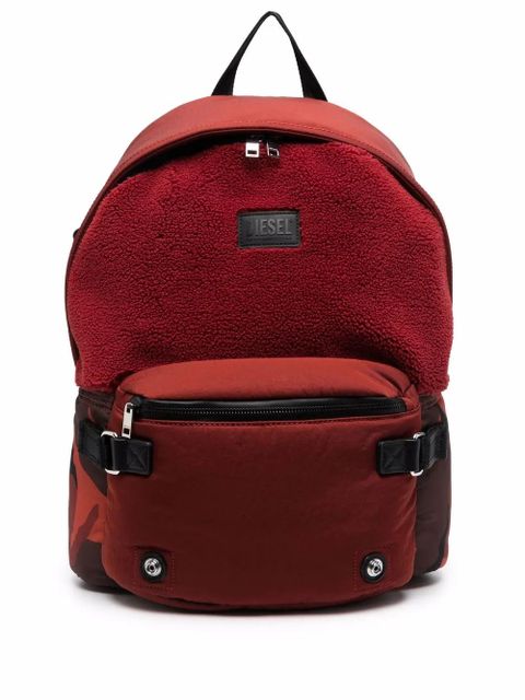 Diesel logo-patch panelled backpack - Red - zdjęcie produktu nr 1
