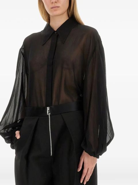 KHAITE balloon-sleeve shirt - Black