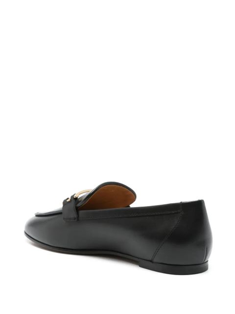 Tod's metal-bar leather loafers - Black