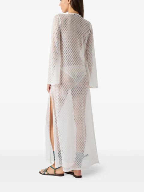 Missoni spiderweb-motif beach dress - White