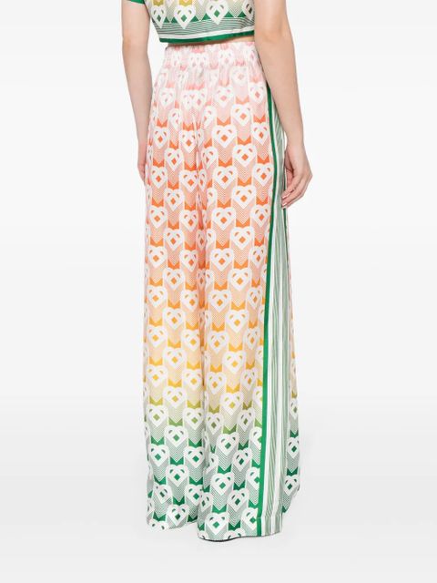 Casablanca Heart Monogram silk trousers - Orange