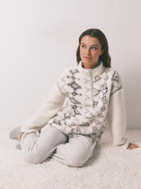 women'secret piżama SNOOPY damska kolor szary 3132171