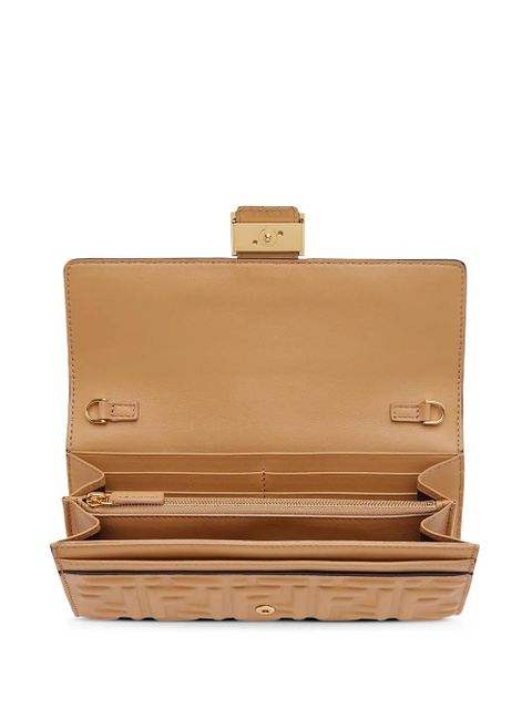 FENDI chain continental wallet - Brown