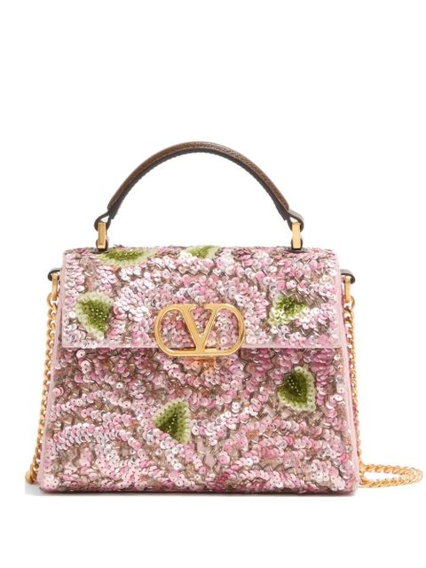 Valentino Garavani mini VSling embroidered handbag - Pink - zdjęcie produktu nr 1
