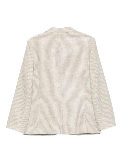 Alysi single-breasted velvet blazer - Neutrals - zdjęcie produktu nr 2