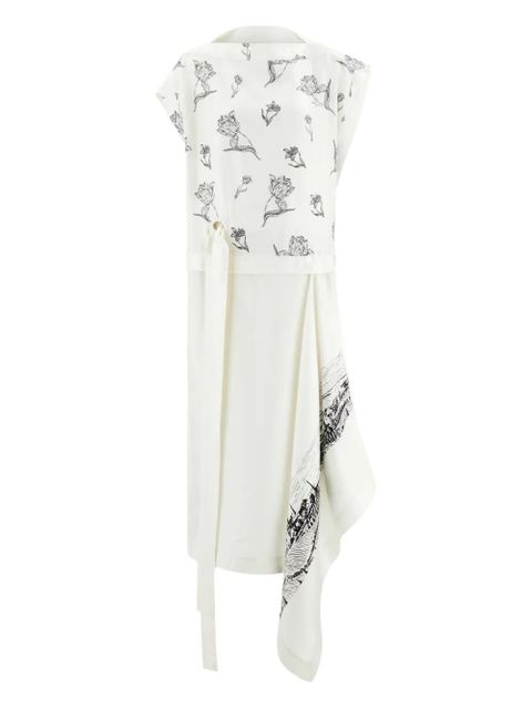 Ferragamo floral-print midi dress - White - zdjęcie produktu nr 1