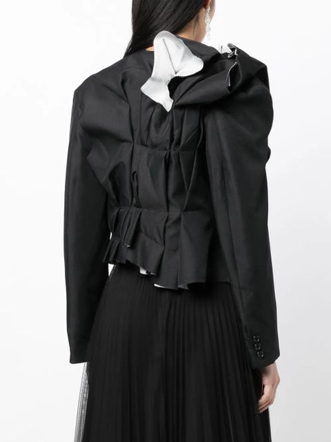 Comme Des Garçons asymmetric layered-detail jacket - Black