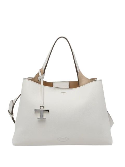 Tod's carabiner leather tote bag - White - zdjęcie produktu nr 1