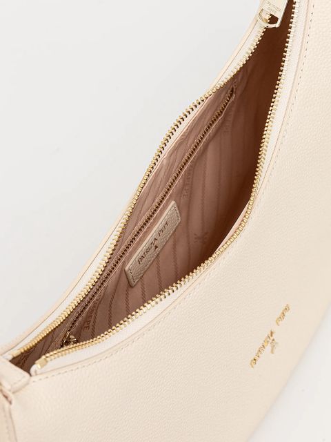 Patrizia Pepe torebka skórzana kolor beżowy 8B0311 L001