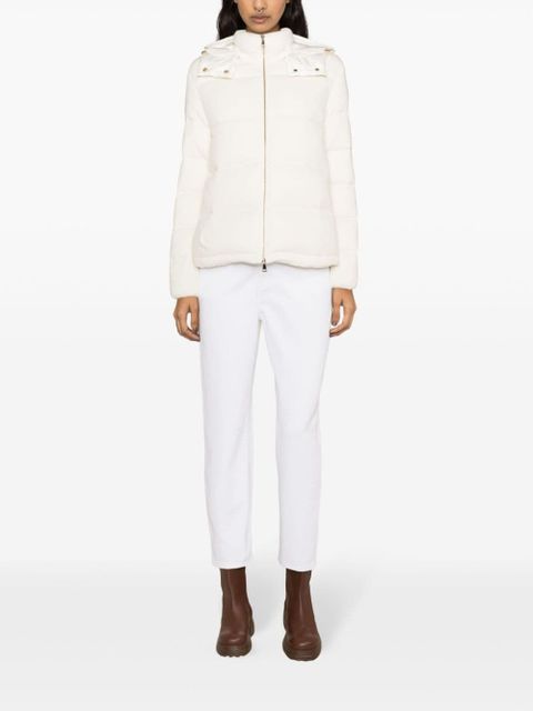 Moncler high-rise cropped jeans - White