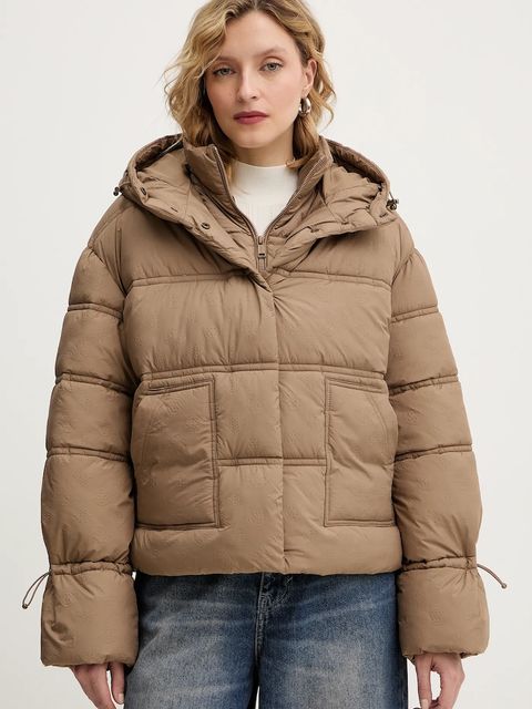 Guess kurtka NEW DAISY kolor brązowy zimowa W5BL43 W2902 - zdjęcie produktu nr 1