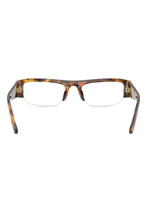 Miu Miu Eyewear geometric-frame glasses - Green