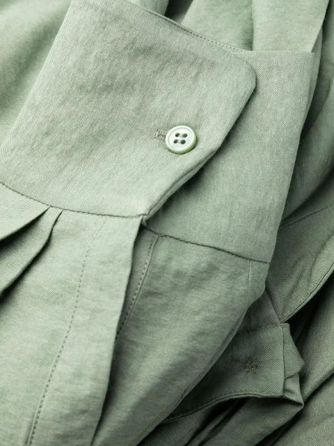 Jacquemus La Robe Bahia draped shirtdress - Green