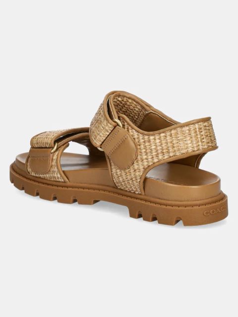 Coach sandały Brynn damskie kolor brązowy CAR55