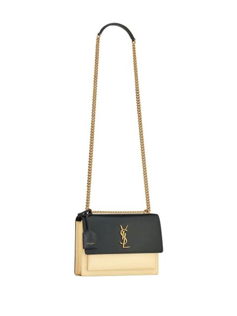 Saint Laurent Sunset two-tone shoulder bag - Black