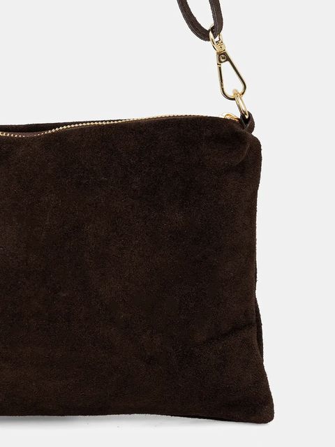 Answear.LAB torebka zamszowa kolor brązowy