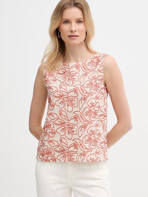 Marella bluzka na ramiączkach damska z bawełną Emme by Marella - zdjęcie produktu nr 1