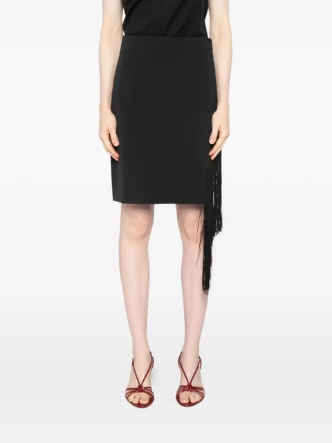PINKO fringed mini skirt - Black