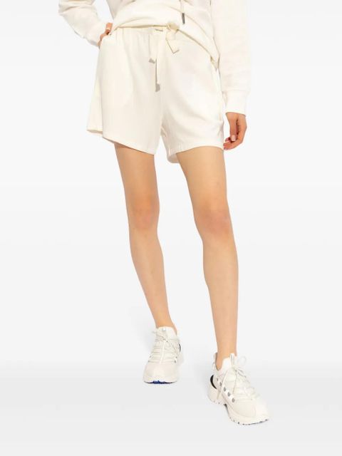 Moncler logo-patch track shorts - White