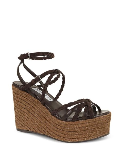 Jimmy Choo Nyra braided platform sandals - Brown - zdjęcie produktu nr 2