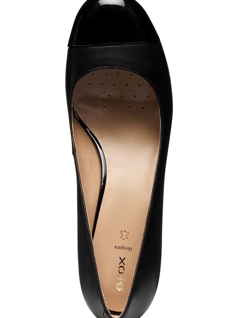 Geox czółenka skórzane D VIRNILISA 65 kolor czarny na słupku D56YYC 0TU66 C9999