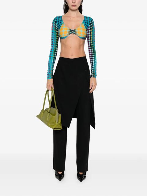 Jean Paul Gaultier long-sleeve polka dot top - Blue - zdjęcie produktu nr 2