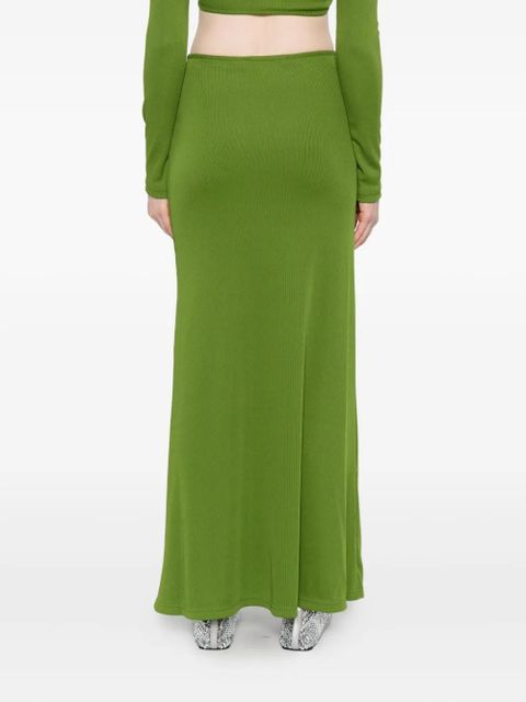 Christopher Esber ribbed gathered-effect skirt - Green