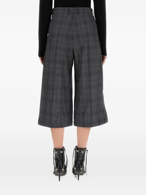Balenciaga deconstructed checked shorts - Grey