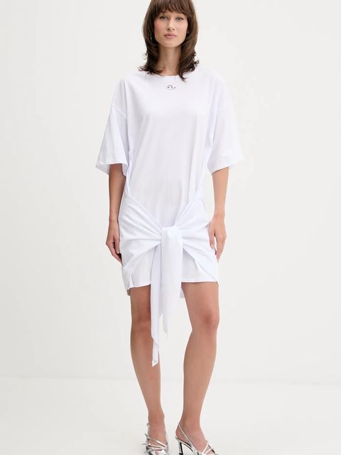 Diesel sukienka D-EIVOR kolor biały mini oversize A19232.0NIAX - zdjęcie produktu nr 1