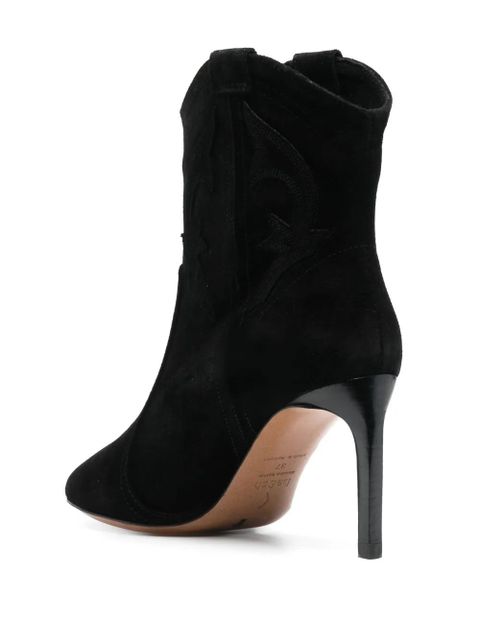 Ba&Sh 80mm suede ankle boots - Black